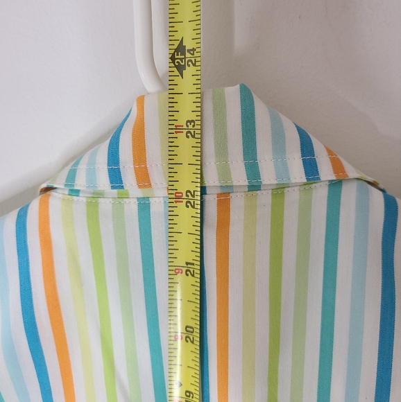 Lilly Pulitzer Vintage WHITE LABEL Multi Color Striped Sleeveless Wrap Top Sz 2 - Picture 10 of 11